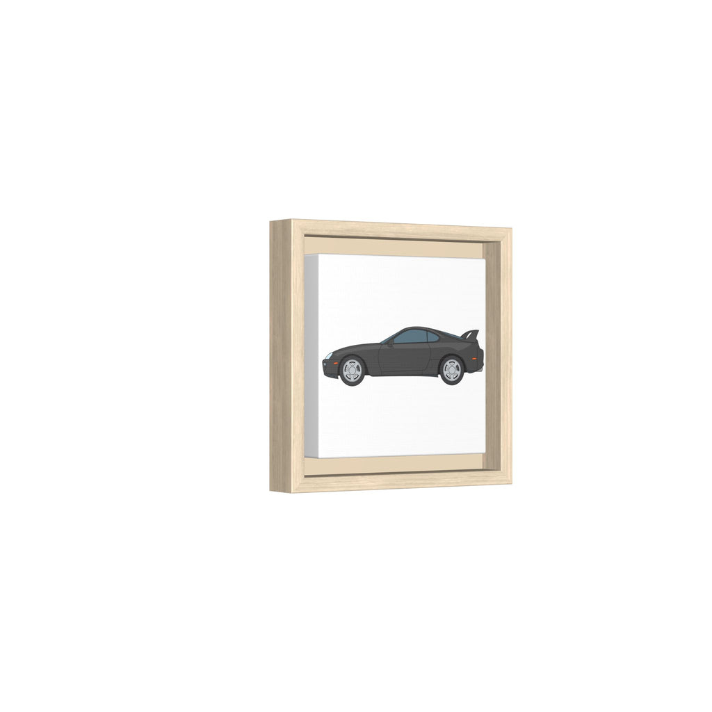 Toyota Supra MK4 Anthracite Art Print — Framed Matte Canvas Wall Decor