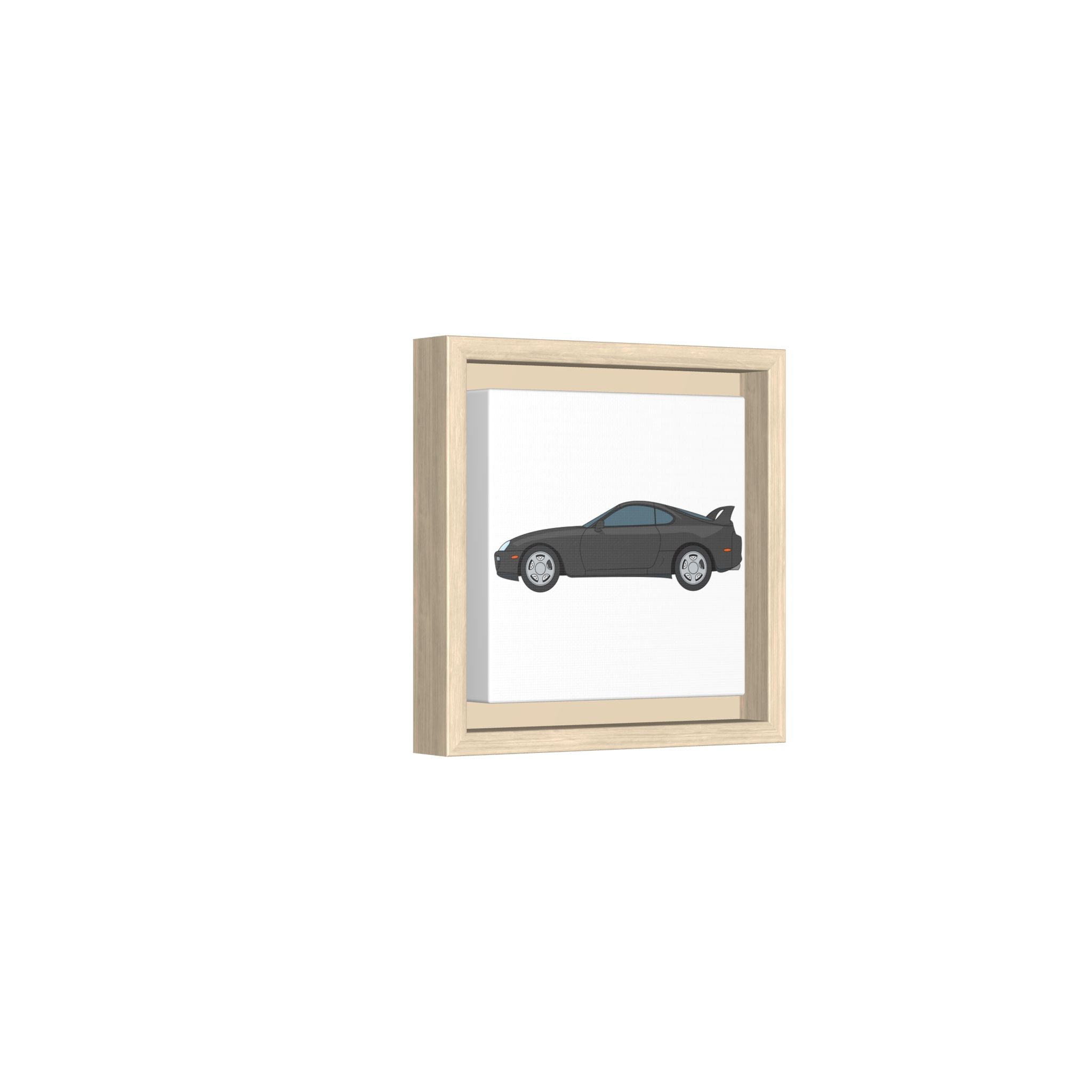 Toyota Supra MK4 Anthracite Art Print — Framed Matte Canvas Wall Decor