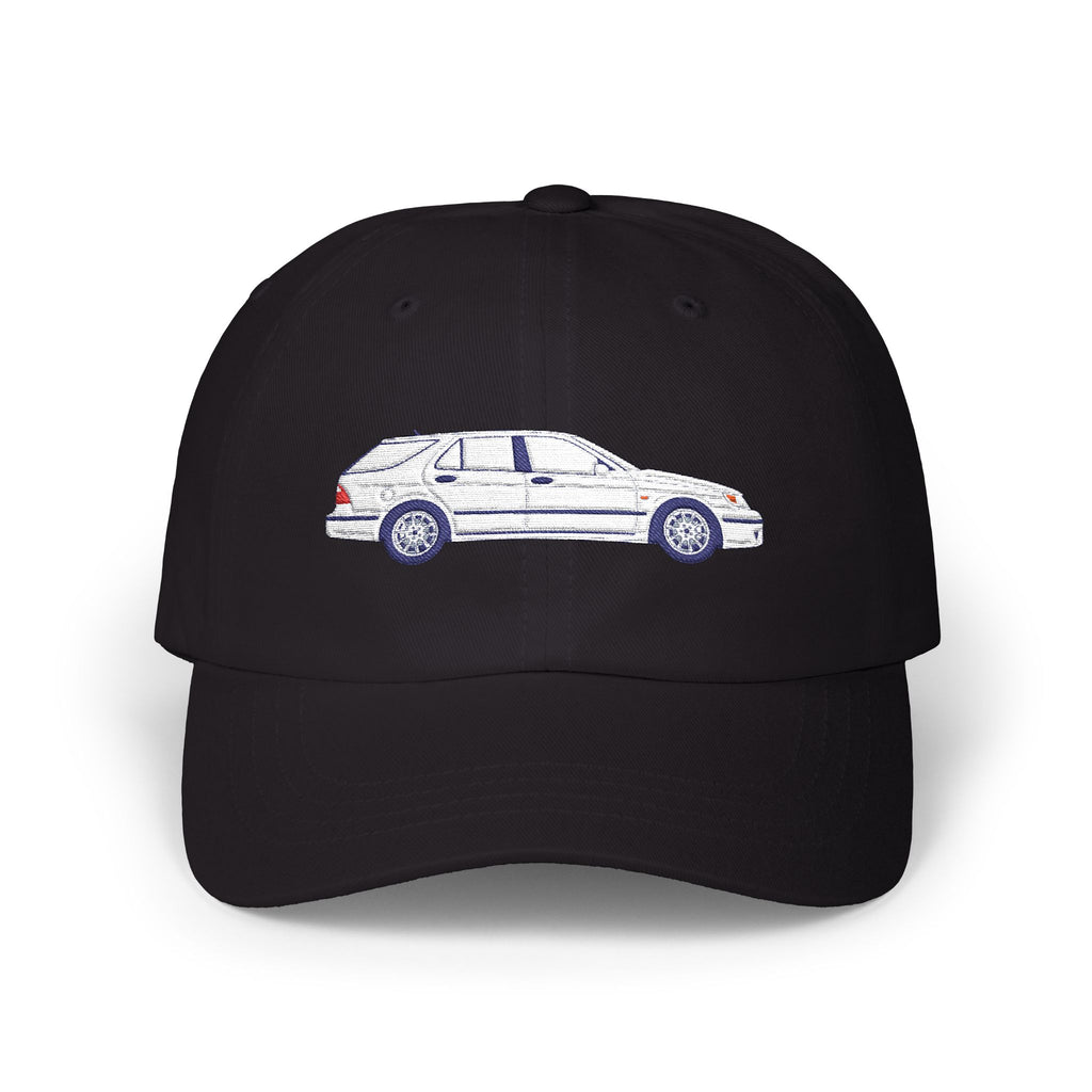 Saab 9-5 OG Aero Wagon Artic White — Car Baseball Hat — Caps