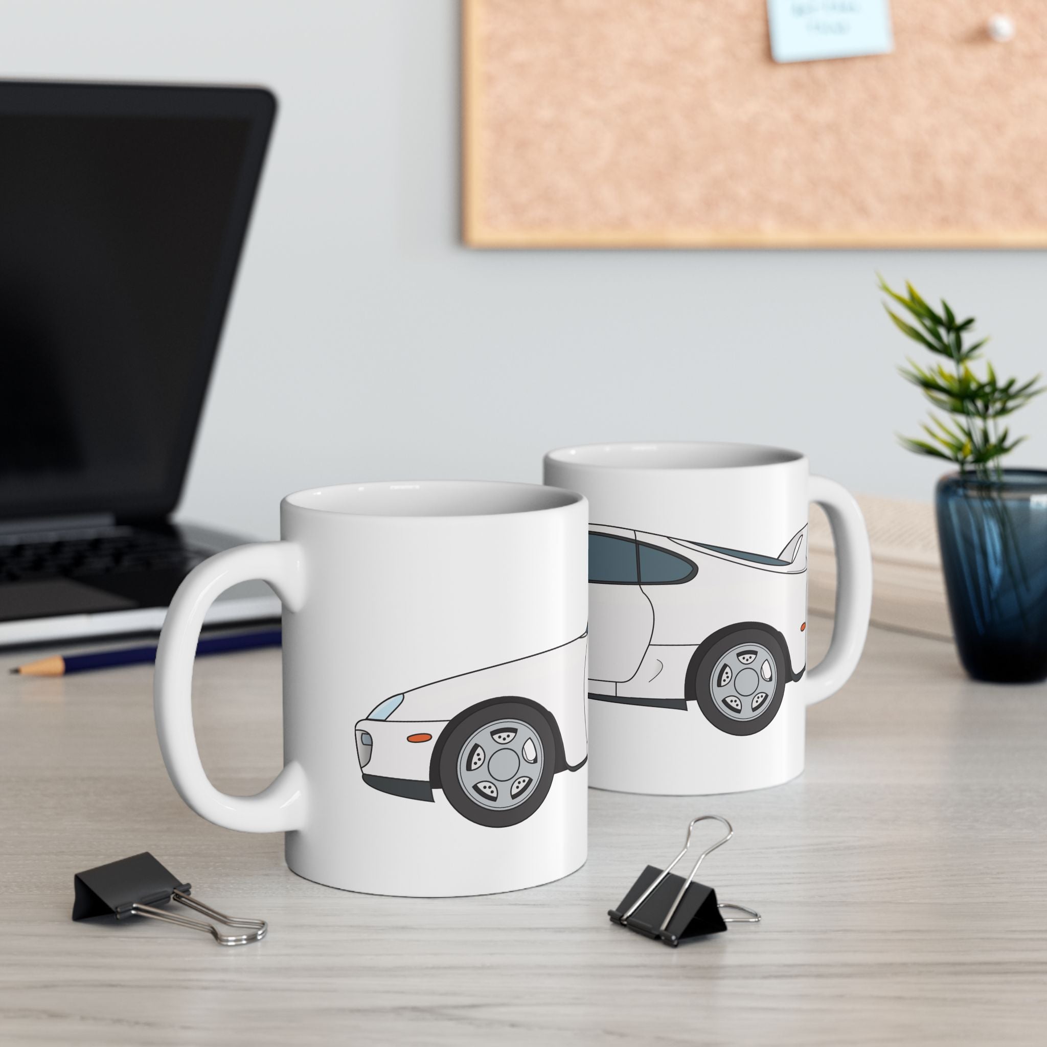 Toyota Supra MK4 Super White ll — Ceramic Mug — Coffee Cup (11oz & 15oz)