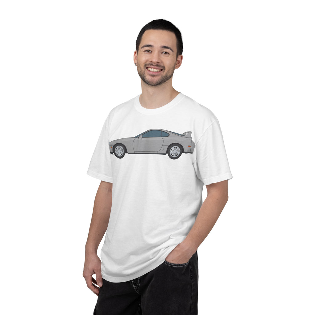 Toyota Supra MK4 Silver Metallic  — T-Shirt — Retro Car Graphic Tee