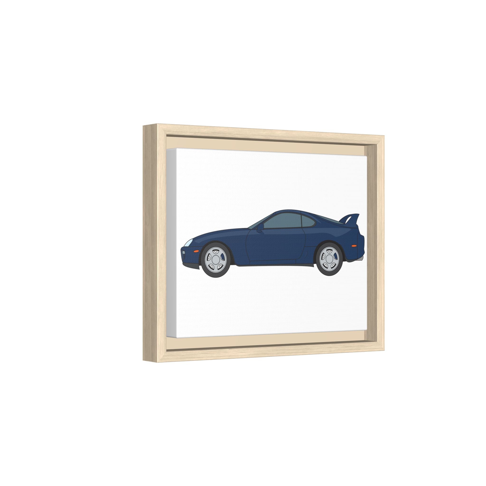 Toyota Supra MK4 Royal Sapphire Art Print — Framed Matte Canvas Wall Decor