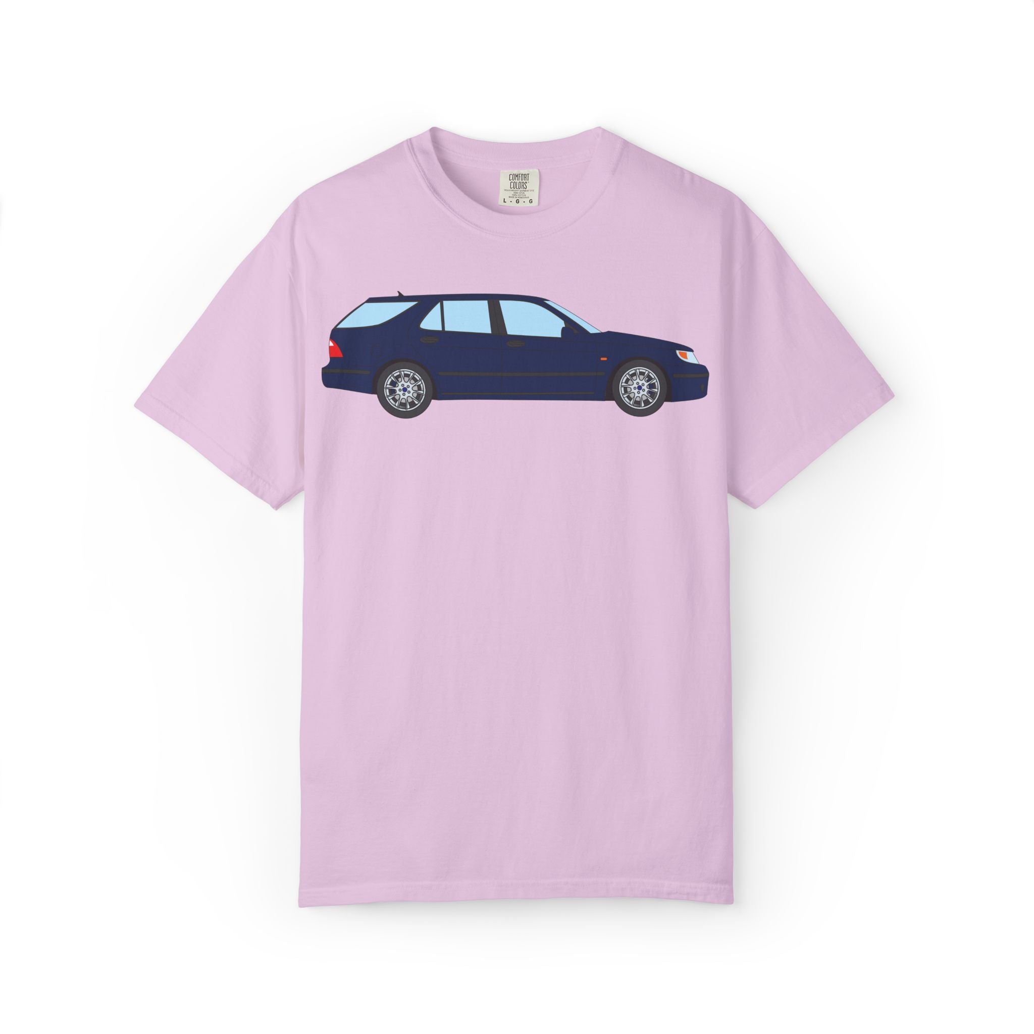Saab 9-5 OG Aero Wagon Midnight Blue  — T-Shirt — Retro Car Graphic Tee