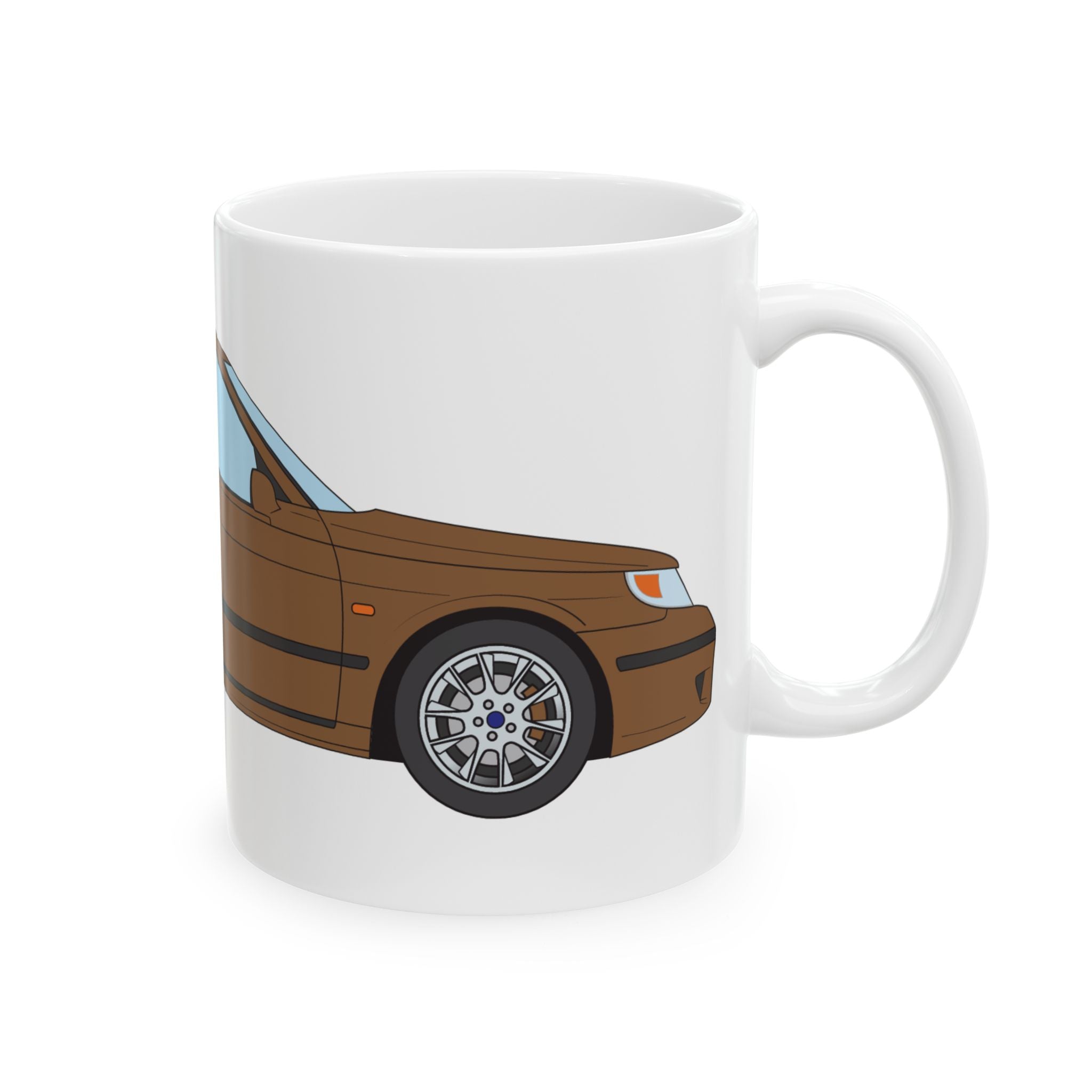 Saab 9-5 OG Aero Wagon Hazelnut Metallic — Ceramic Mug — Coffee Cup (11oz & 15oz)