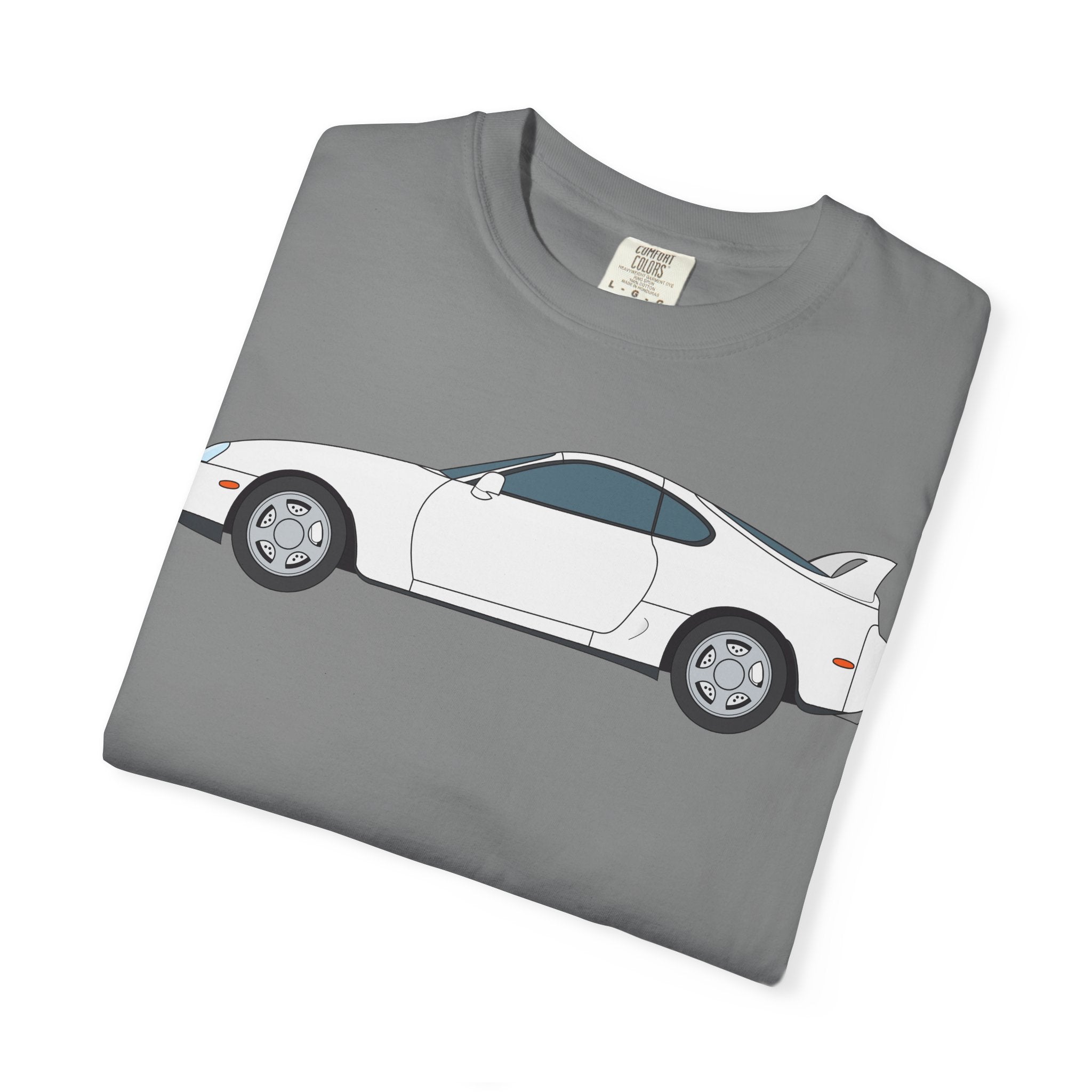 Toyota Supra MK4 Super White ll  — T-Shirt — Retro Car Graphic Tee