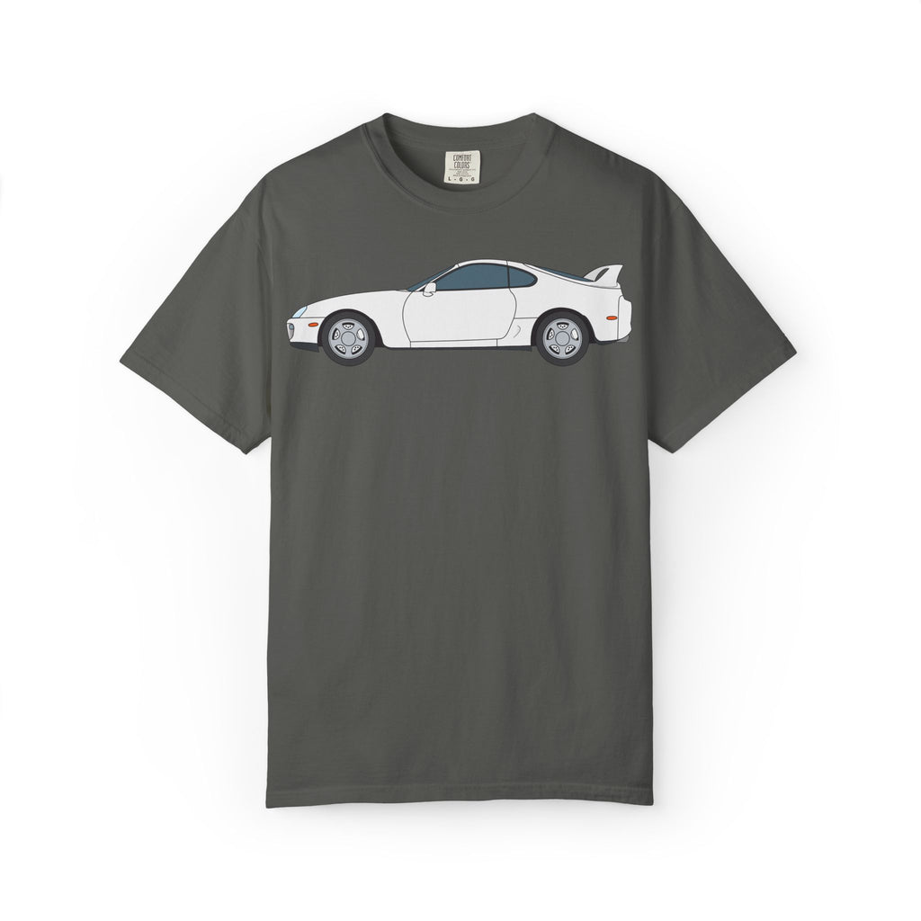 Toyota Supra MK4 Super White ll  — T-Shirt — Retro Car Graphic Tee