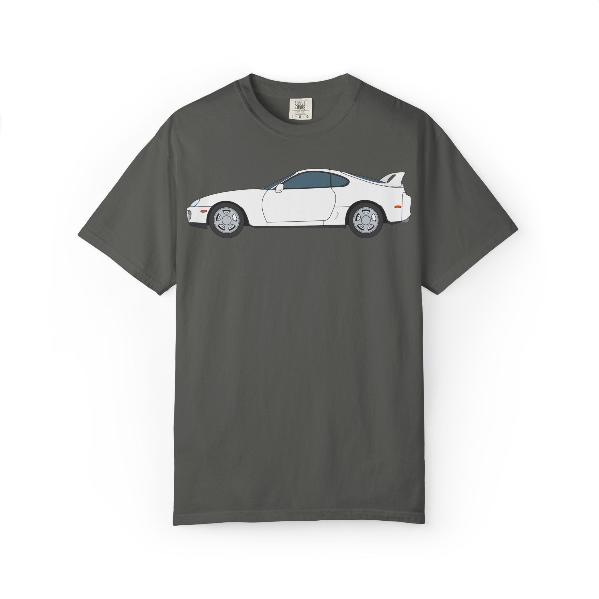Toyota Supra MK4 Super White ll  — T-Shirt — Retro Car Graphic Tee