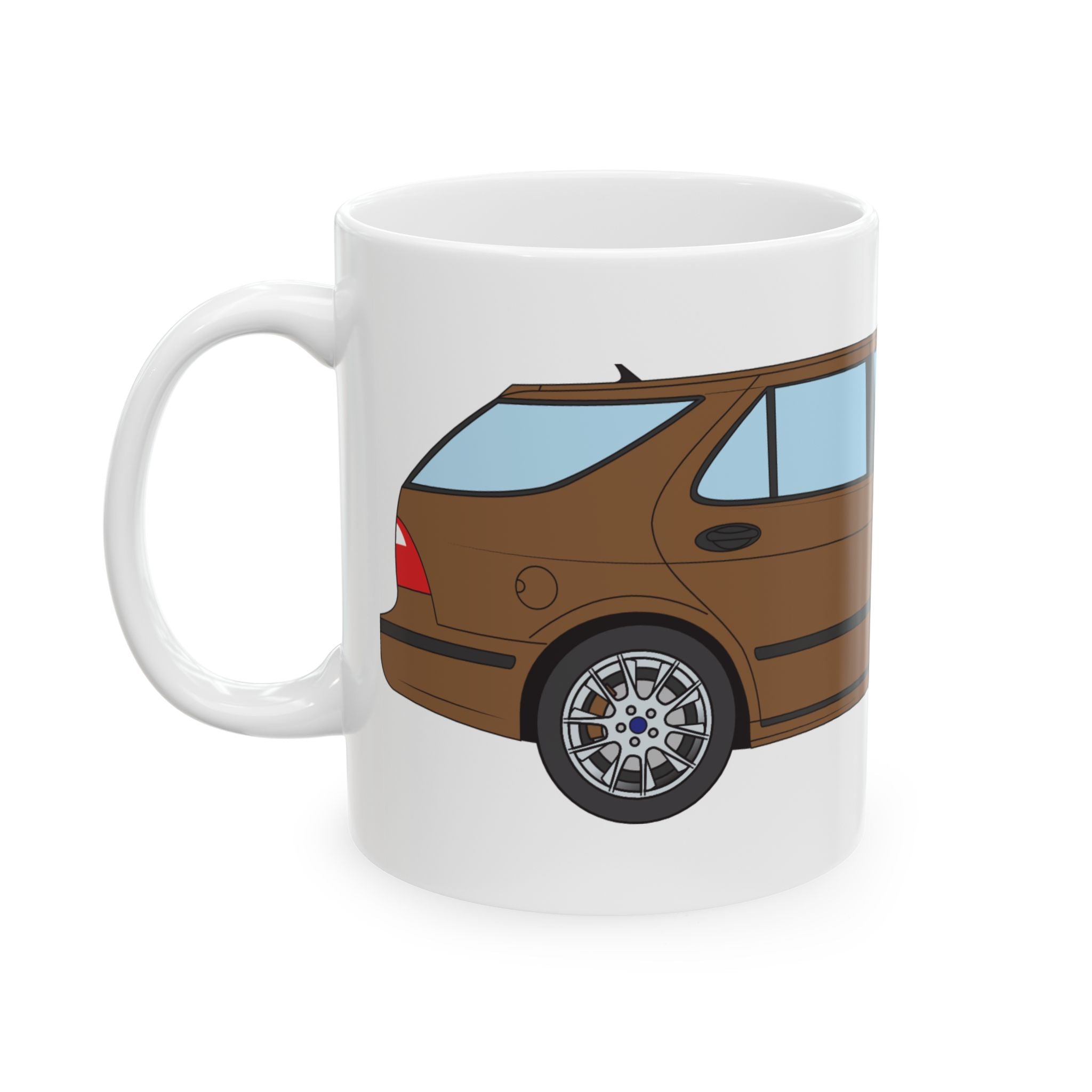 Saab 9-5 OG Aero Wagon Hazelnut Metallic — Ceramic Mug — Coffee Cup (11oz & 15oz)