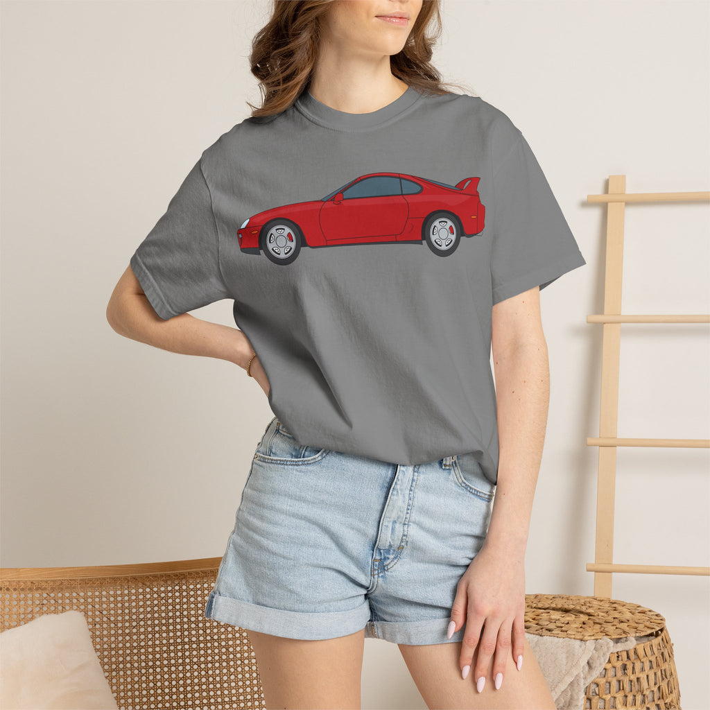Toyota Supra MK4 Super Red ll  — T-Shirt — Retro Car Graphic Tee