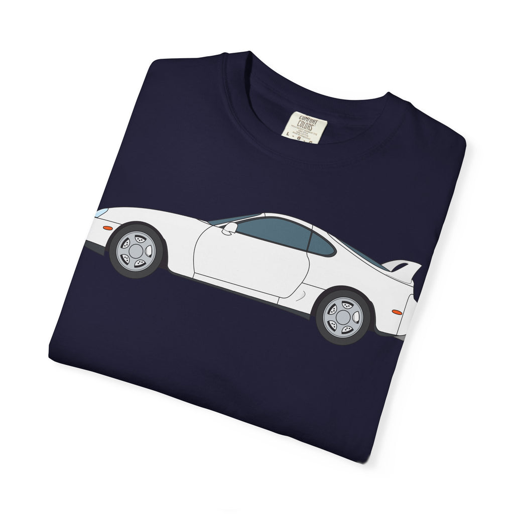 Toyota Supra MK4 Super White ll  — T-Shirt — Retro Car Graphic Tee
