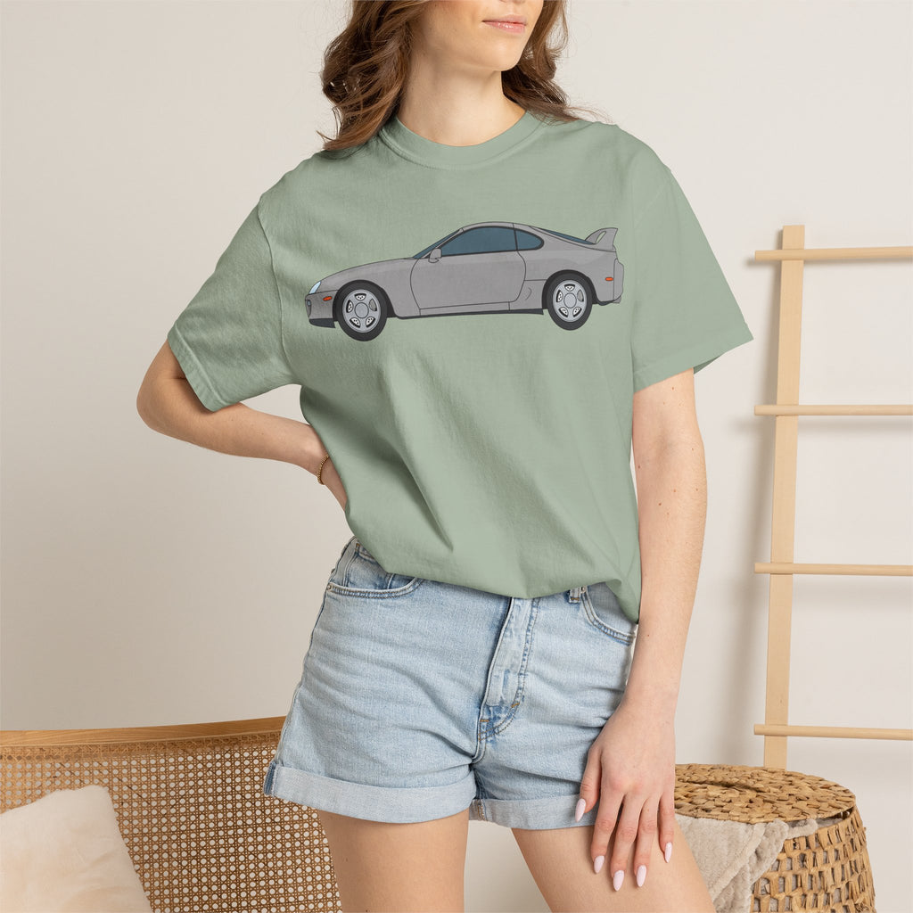 Toyota Supra MK4 Silver Metallic  — T-Shirt — Retro Car Graphic Tee