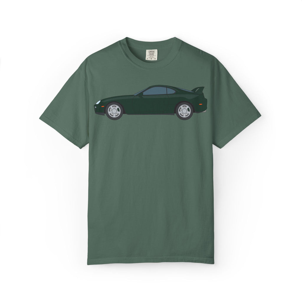 Toyota Supra MK4 Dark Green Mica  — T-Shirt — Retro Car Graphic Tee