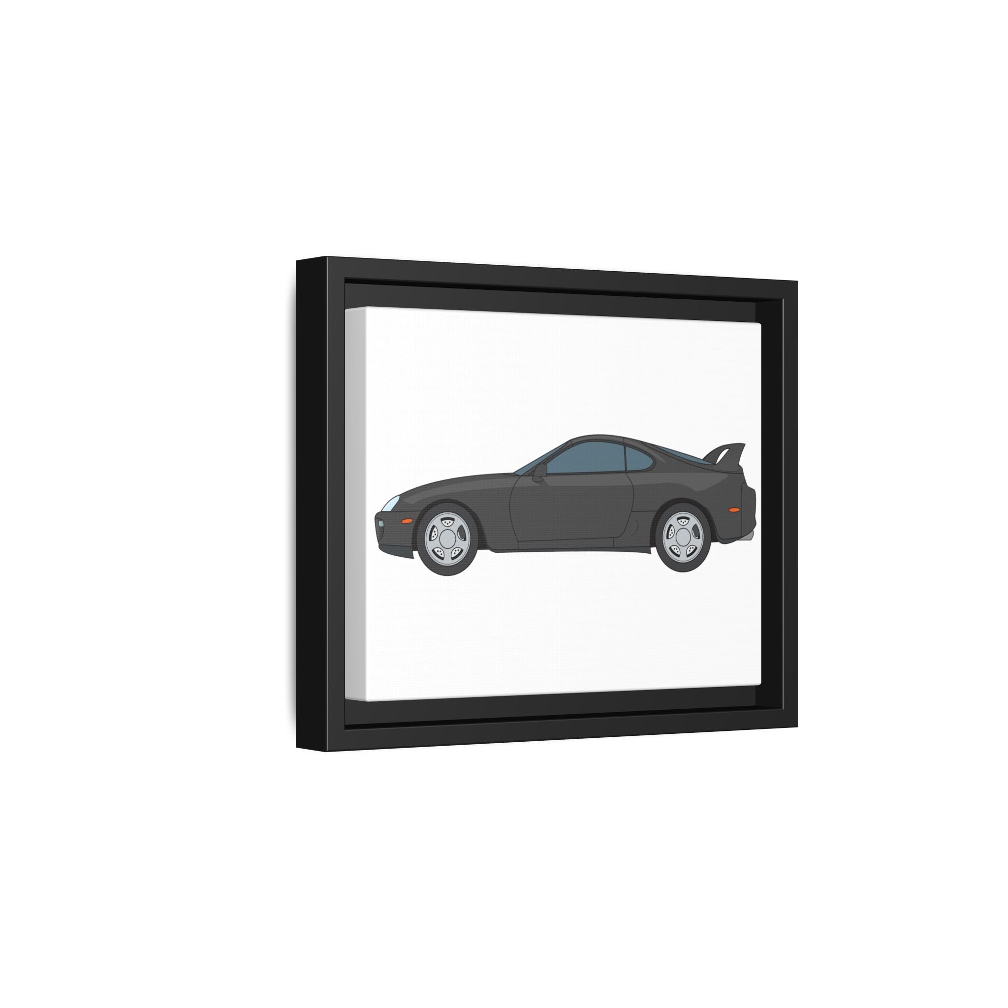 Toyota Supra MK4 Anthracite Art Print — Framed Matte Canvas Wall Decor