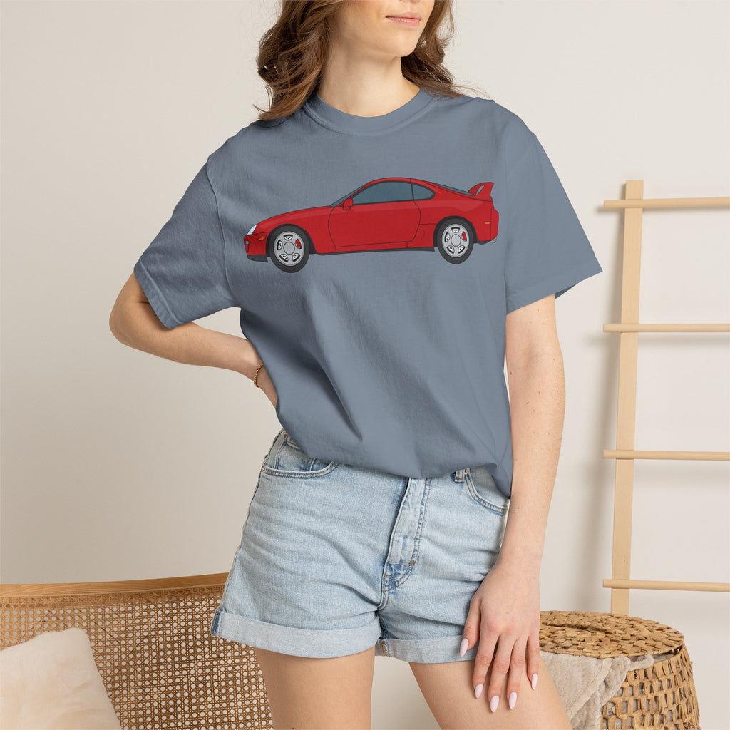 Toyota Supra MK4 Super Red ll  — T-Shirt — Retro Car Graphic Tee