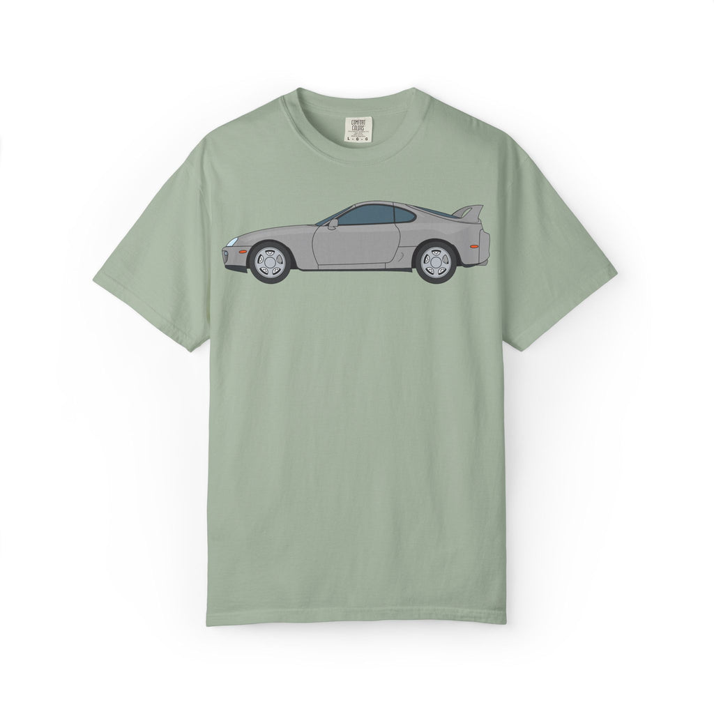 Toyota Supra MK4 Silver Metallic  — T-Shirt — Retro Car Graphic Tee