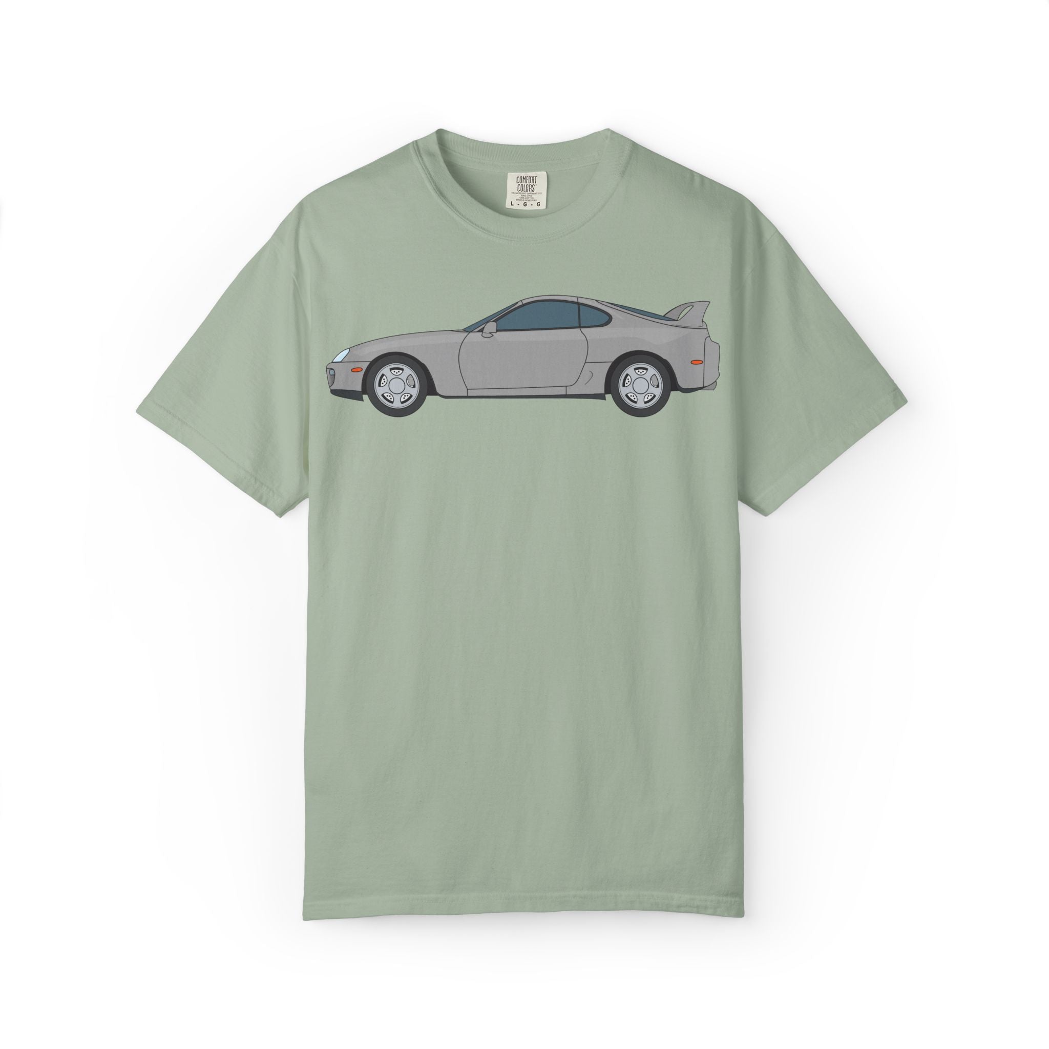 Toyota Supra MK4 Silver Metallic  — T-Shirt — Retro Car Graphic Tee