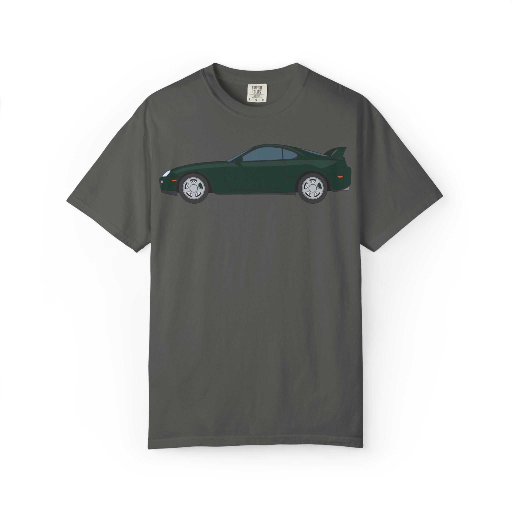 Toyota Supra MK4 Dark Green Mica  — T-Shirt — Retro Car Graphic Tee