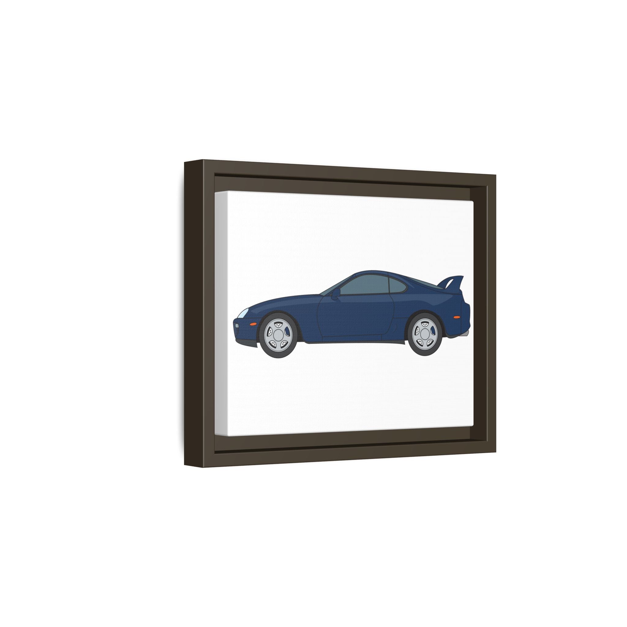 Toyota Supra MK4 Royal Sapphire Art Print — Framed Matte Canvas Wall Decor