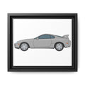 Toyota Supra MK4 Silver Metallic Art Print — Framed Matte Canvas Wall Decor