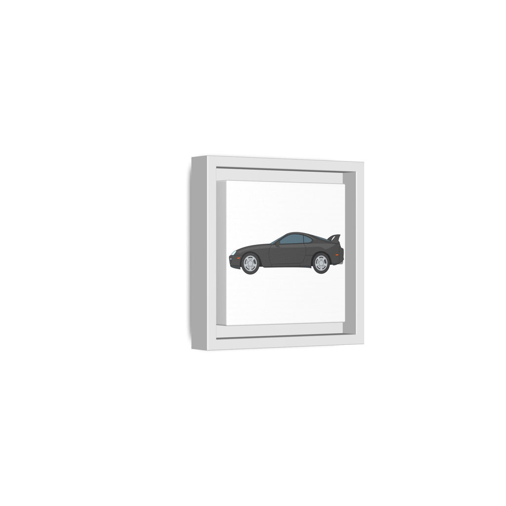 Toyota Supra MK4 Anthracite Art Print — Framed Matte Canvas Wall Decor