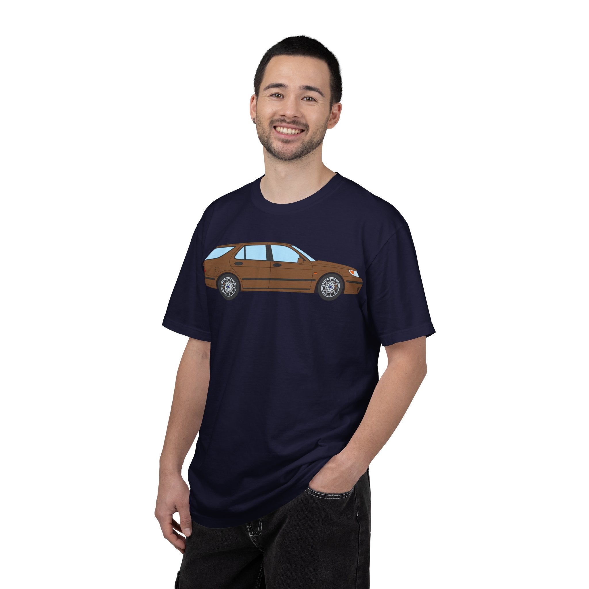 Saab 9-5 OG Aero Wagon Hazelnut Metallic  — T-Shirt — Retro Car Graphic Tee