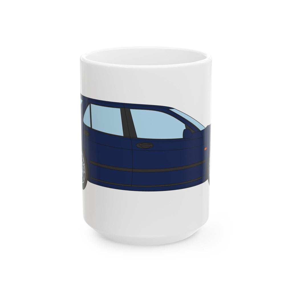 Saab 9-5 OG Aero Wagon Midnight Blue — Ceramic Mug — Coffee Cup (11oz & 15oz)
