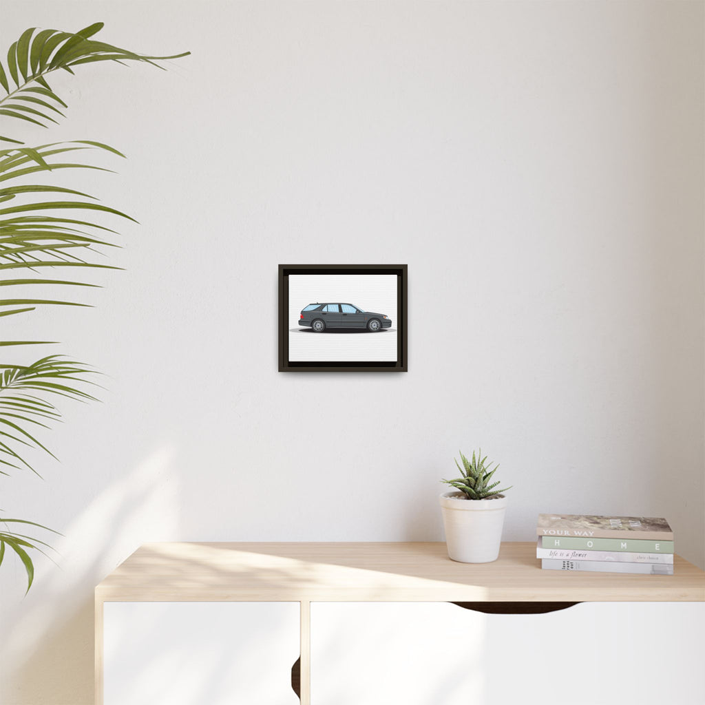 Saab 9-5 OG Aero Steel Grey Art Print — Framed Matte Canvas Wall Decor