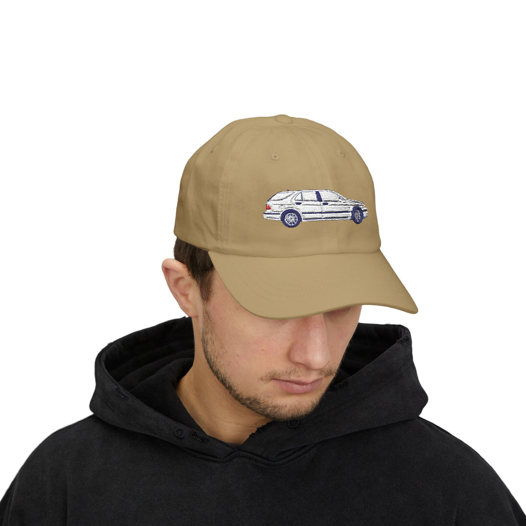 Saab 9-5 OG Aero Wagon Artic White — Car Baseball Hat — Caps