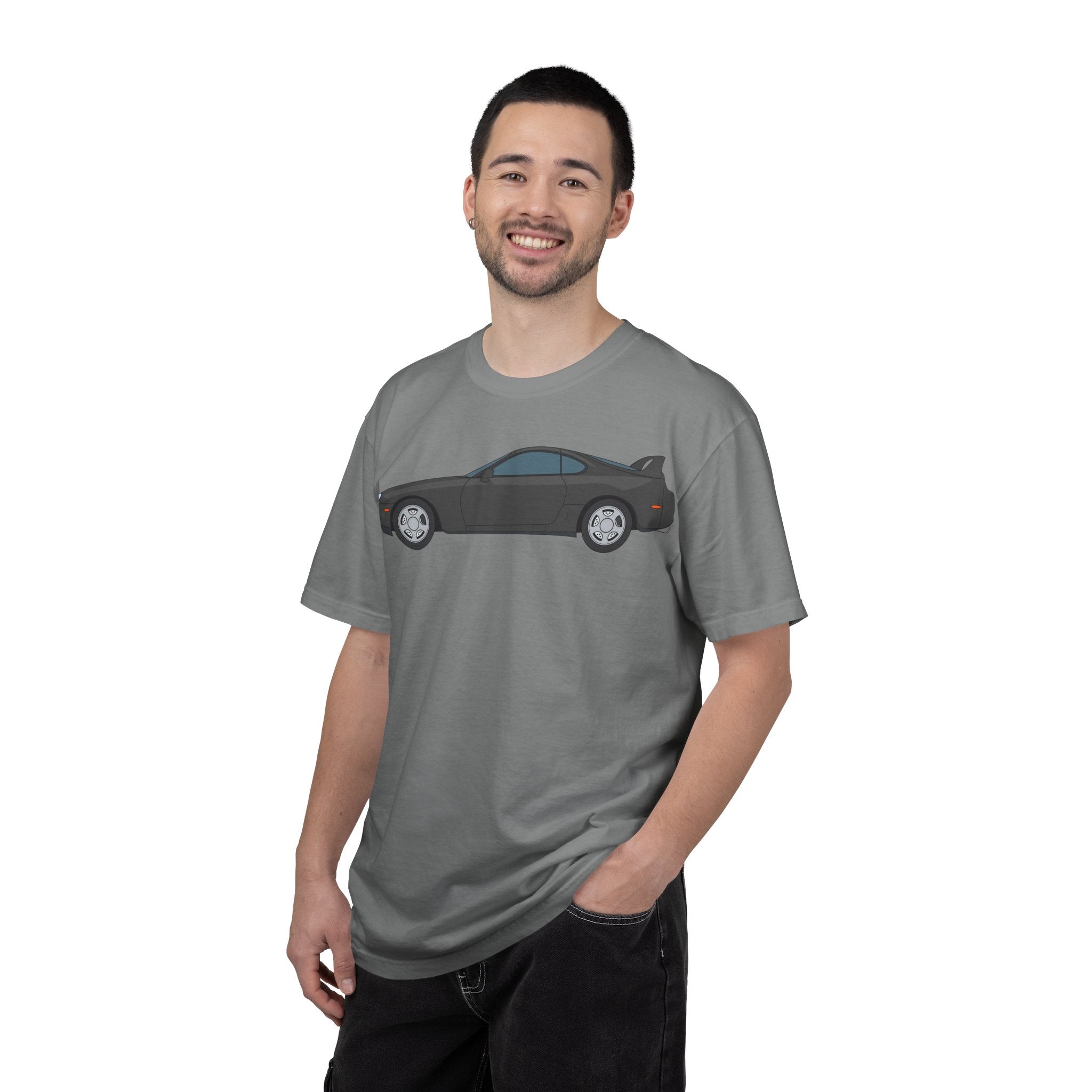 Toyota Supra MK4 Anthracite  — T-Shirt — Retro Car Graphic Tee