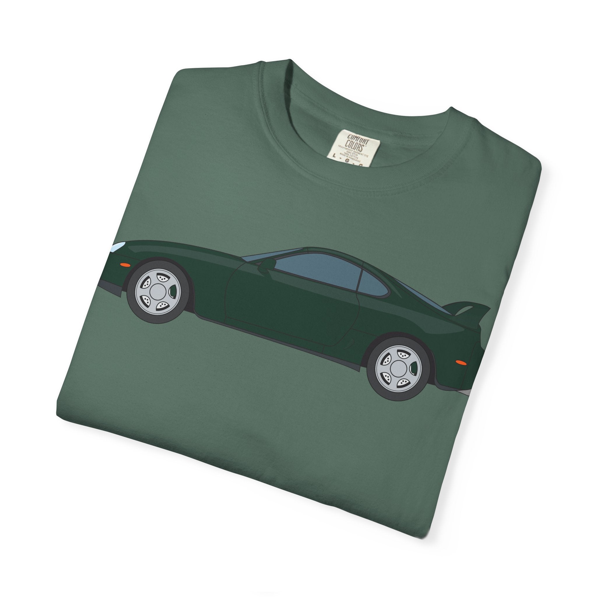 Toyota Supra MK4 Dark Green Mica  — T-Shirt — Retro Car Graphic Tee