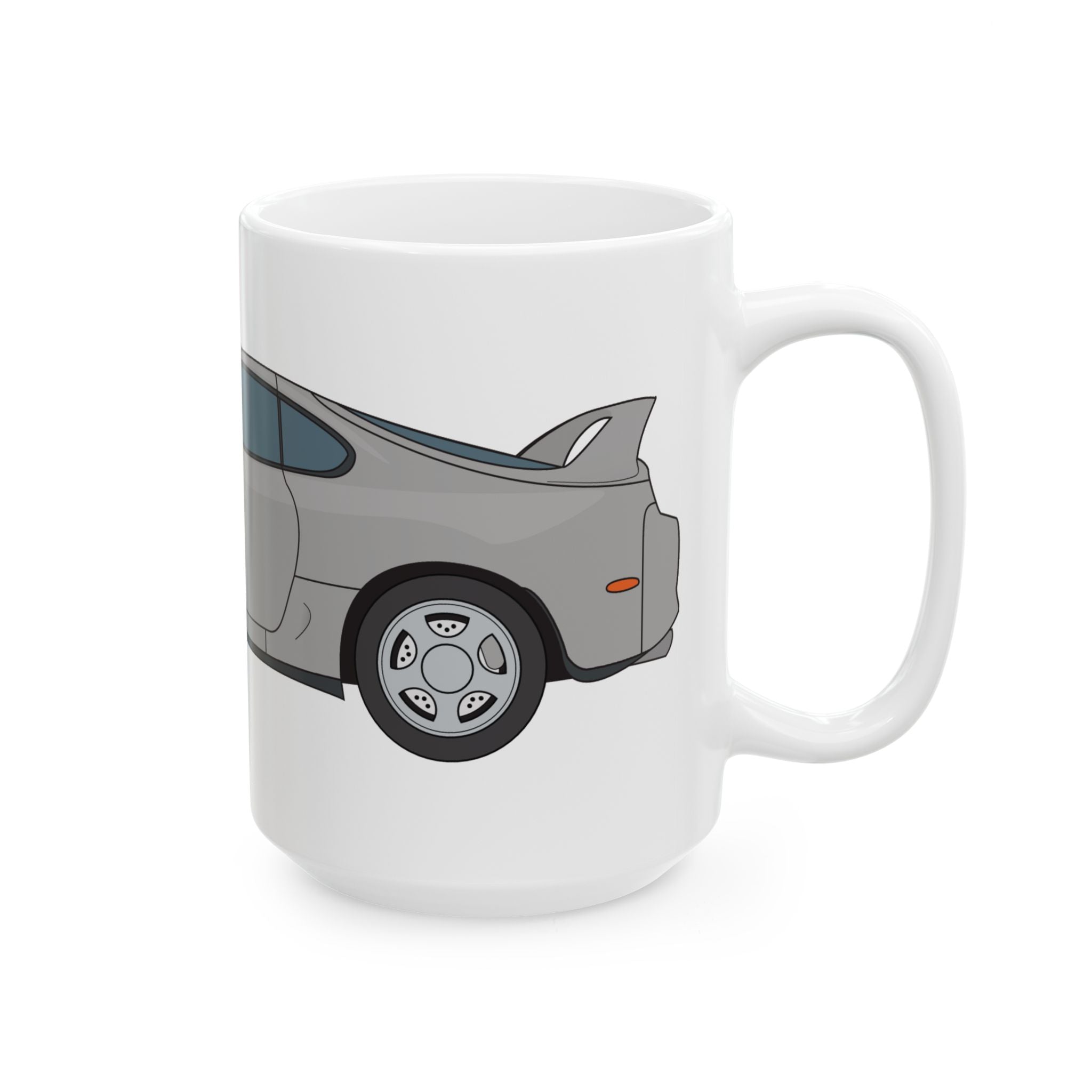 Toyota Supra MK4 – Silver Metallic Ceramic Mug