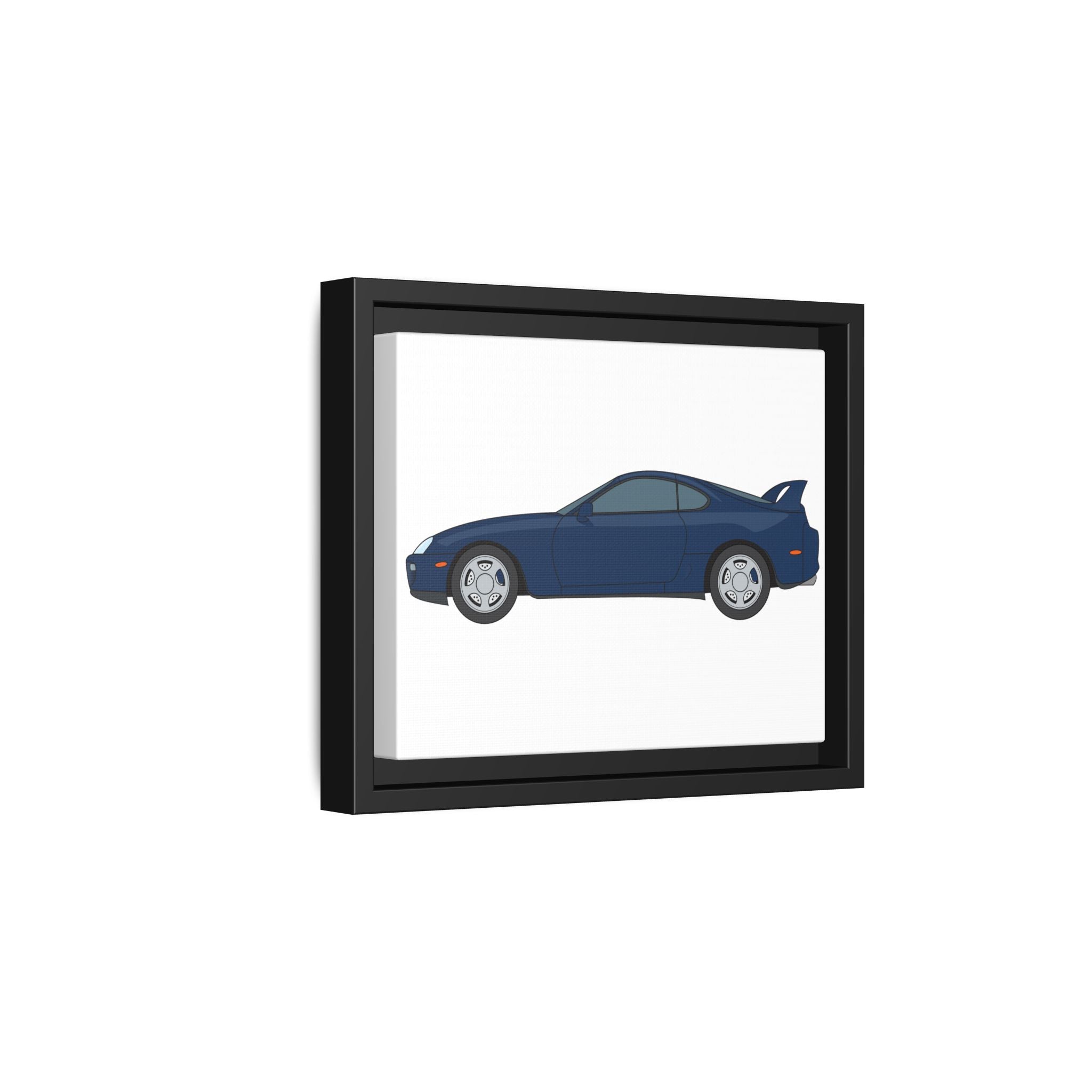 Toyota Supra MK4 Royal Sapphire Art Print — Framed Matte Canvas Wall Decor