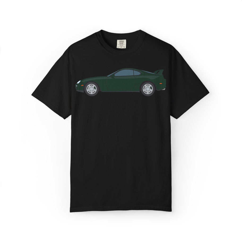 Toyota Supra MK4 Dark Green Mica  — T-Shirt — Retro Car Graphic Tee