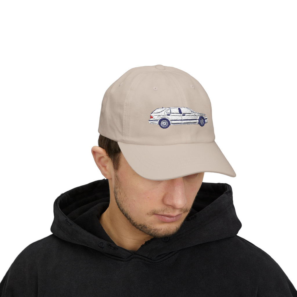 Saab 9-5 OG Aero Wagon Artic White — Car Baseball Hat — Caps