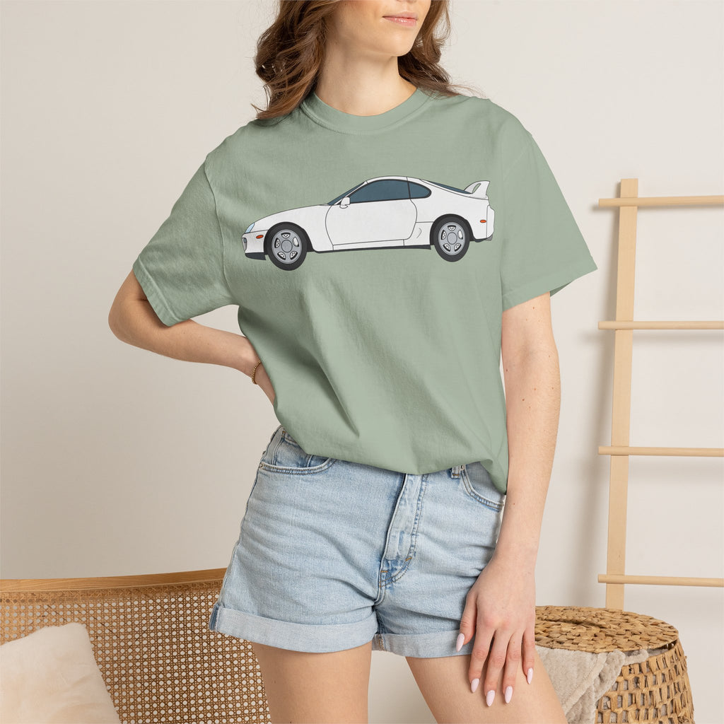 Toyota Supra MK4 Super White ll  — T-Shirt — Retro Car Graphic Tee