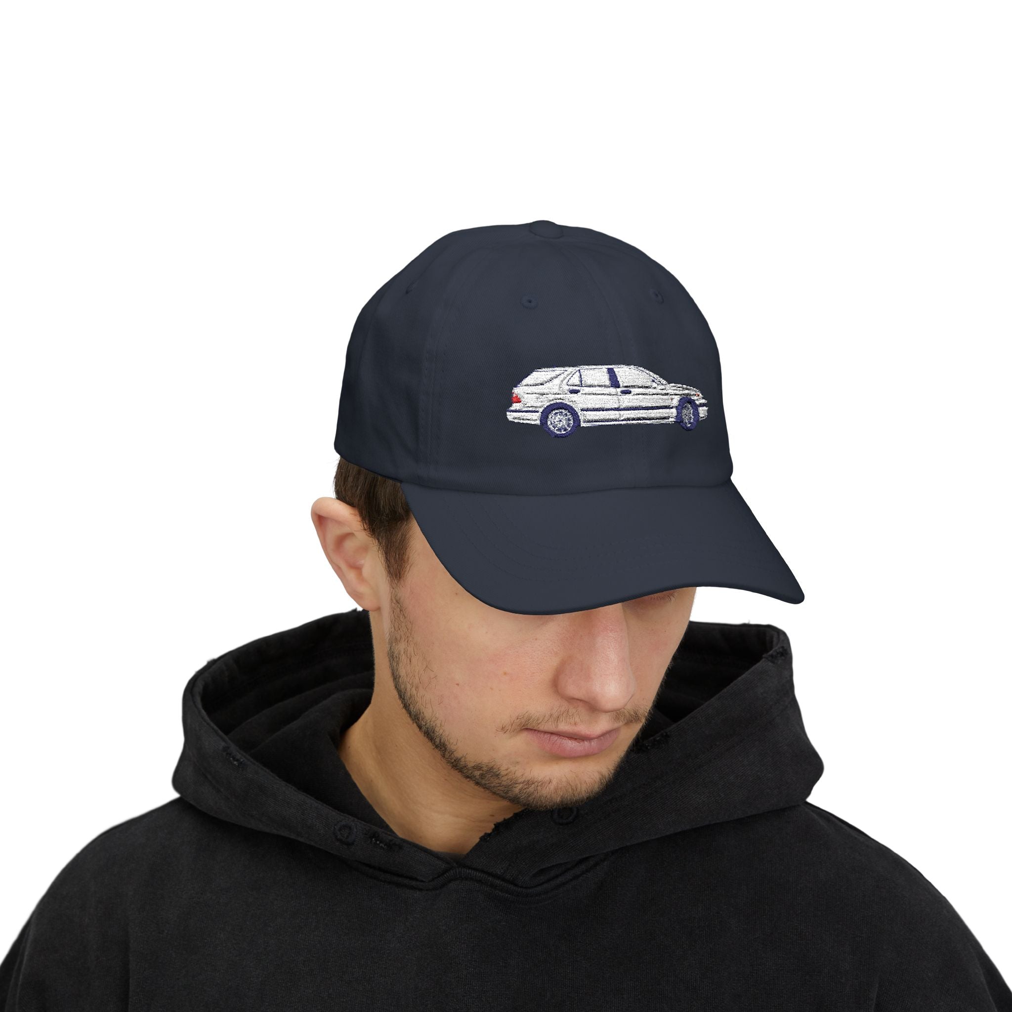 Saab 9-5 OG Aero Wagon Artic White — Car Baseball Hat — Caps