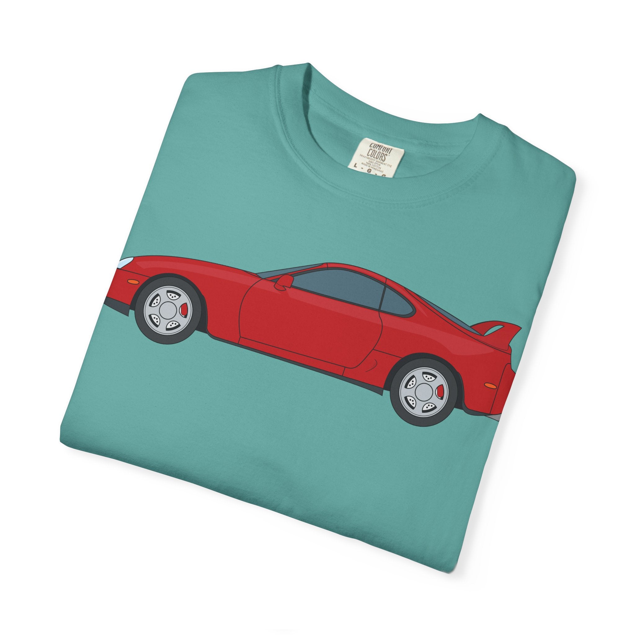 Toyota Supra MK4 Super Red ll  — T-Shirt — Retro Car Graphic Tee