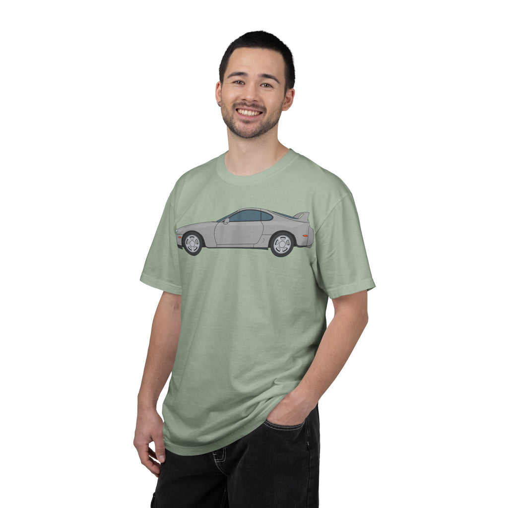 Toyota Supra MK4 Silver Metallic  — T-Shirt — Retro Car Graphic Tee