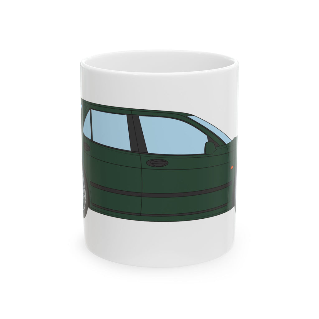Saab 9-5 OG Aero Wagon Scarabe Green — Ceramic Mug — Coffee Cup (11oz & 15oz)